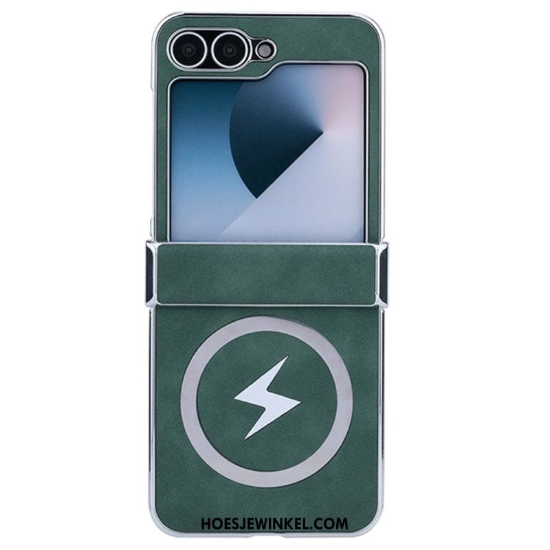 Hoesje Samsung Galaxy Z Flip 7 Fe Magsafe-compatibel Lederlook Bescherming Hoesje