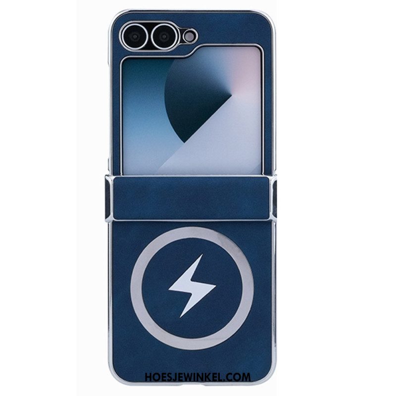 Hoesje Samsung Galaxy Z Flip 7 Fe Magsafe-compatibel Lederlook Bescherming Hoesje