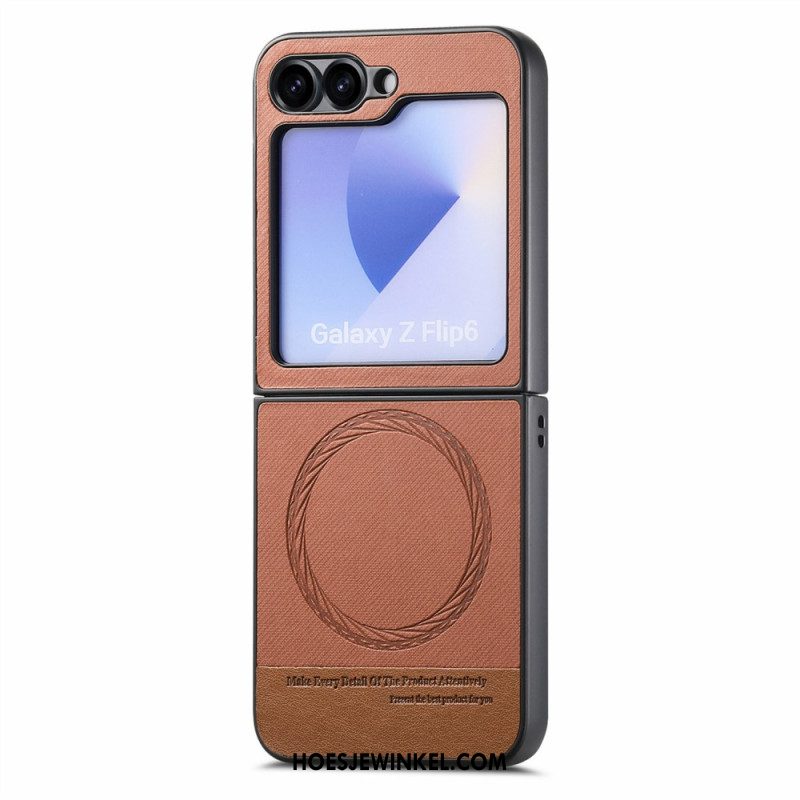 Hoesje Samsung Galaxy Z Flip 7 Fe Magsafe-compatibel Met Denimtextuur