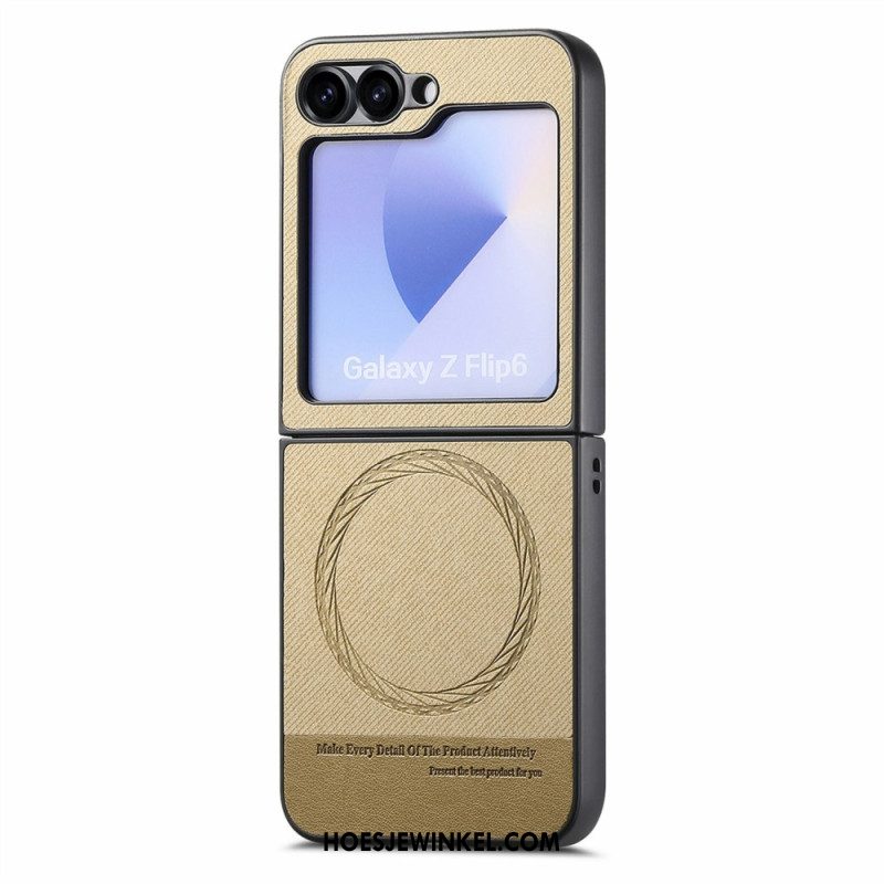 Hoesje Samsung Galaxy Z Flip 7 Fe Magsafe-compatibel Met Denimtextuur