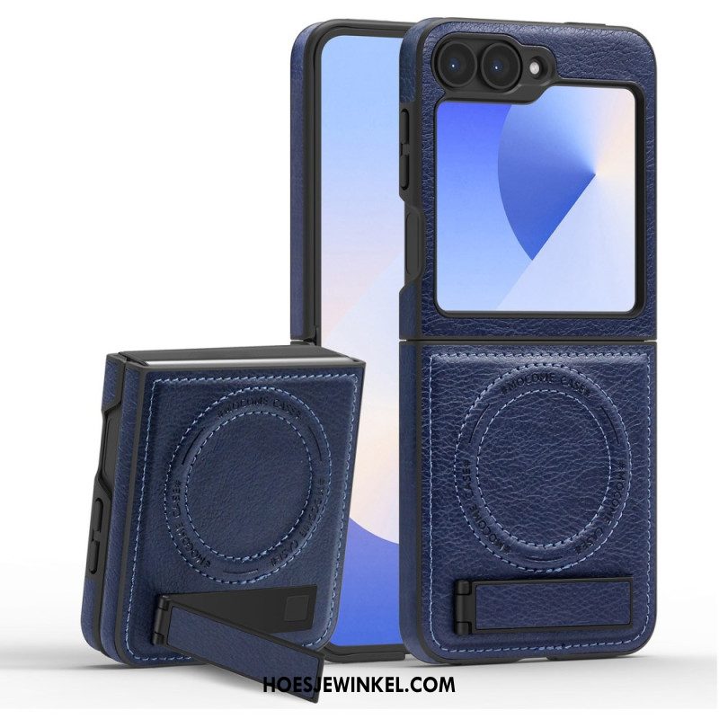 Hoesje Samsung Galaxy Z Flip 7 Fe Magsafe-compatibele Standaard Met Lederlook