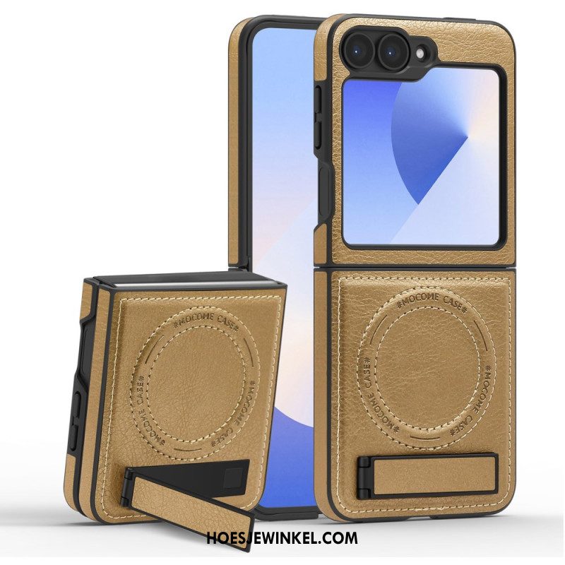 Hoesje Samsung Galaxy Z Flip 7 Fe Magsafe-compatibele Standaard Met Lederlook