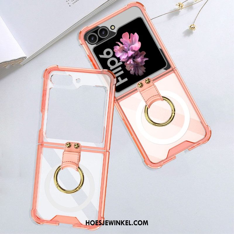 Hoesje Samsung Galaxy Z Flip 7 Fe Met Ringhouder En Magnetische Bevestiging Gkk