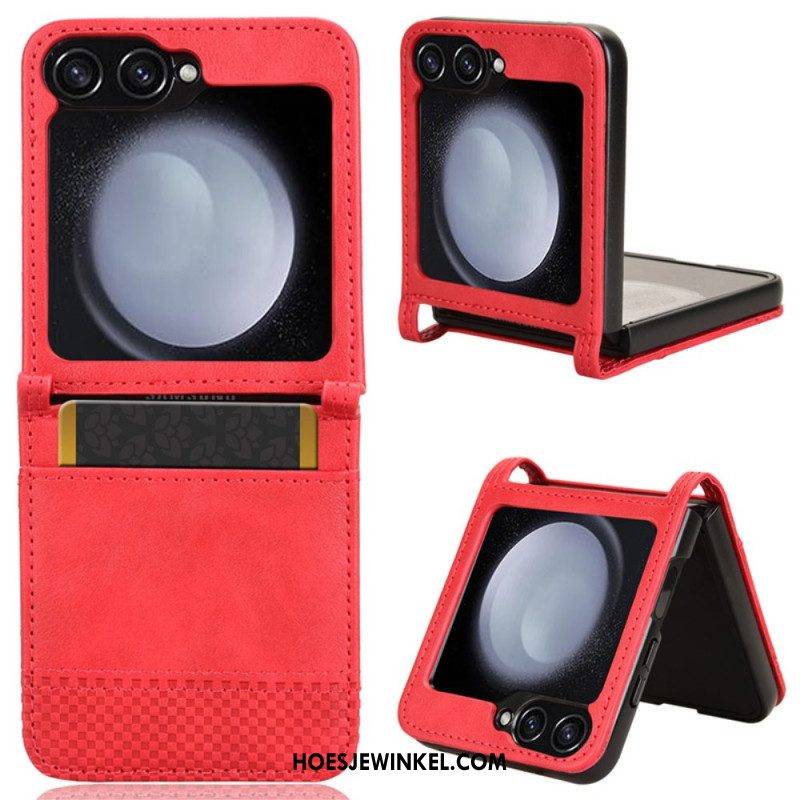 Hoesje Samsung Galaxy Z Flip 7 Fe Retro Leren Kaarthouder