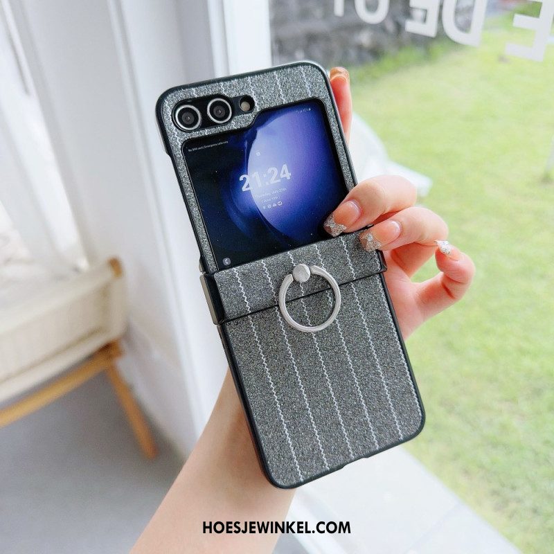 Hoesje Samsung Galaxy Z Flip 7 Fe Ring Met Streepjesdesign