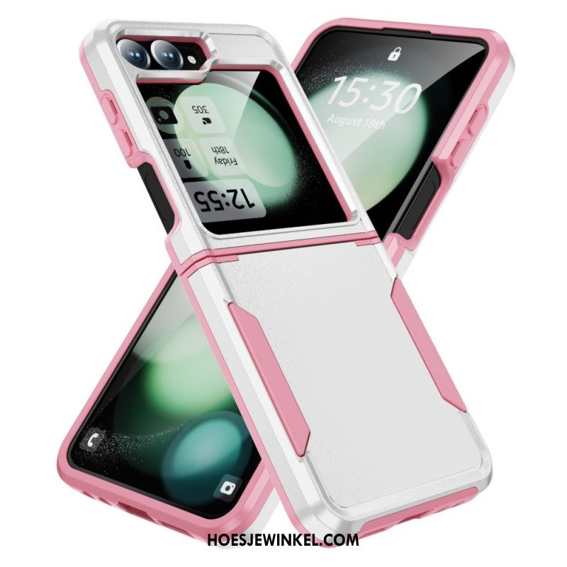 Hoesje Samsung Galaxy Z Flip 7 Fe Robuust Metaaleffect Bescherming Hoesje