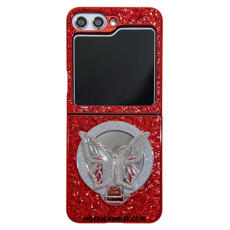 Hoesje Samsung Galaxy Z Flip 7 Fe Strijksteen Vlinderstandaard