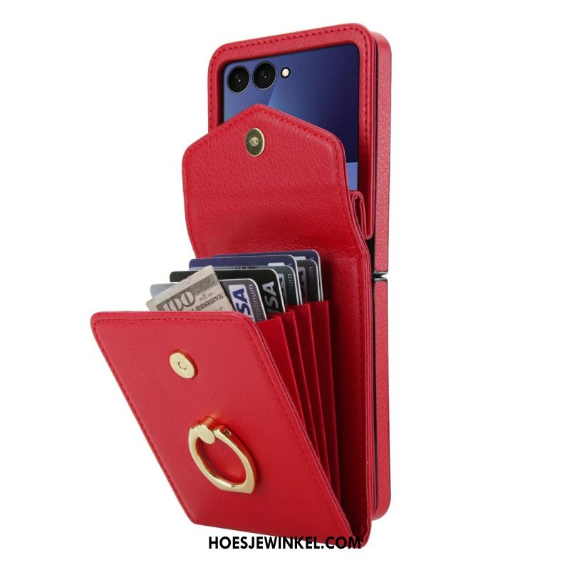 Hoesje Samsung Galaxy Z Flip 7 Gewatteerde Portemonnee En Riem