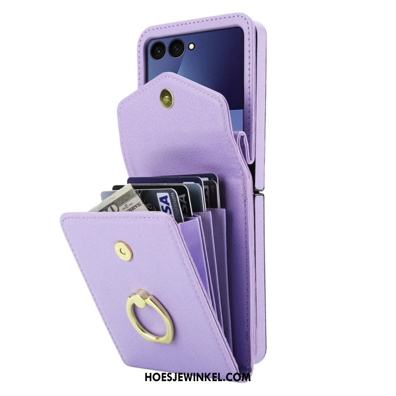 Hoesje Samsung Galaxy Z Flip 7 Gewatteerde Portemonnee En Riem