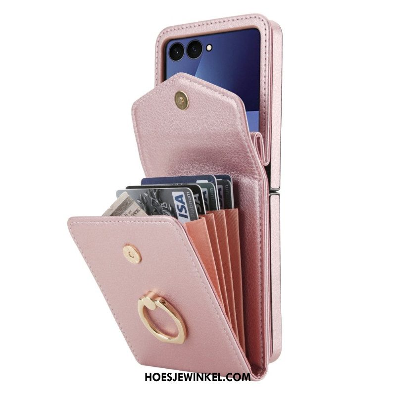 Hoesje Samsung Galaxy Z Flip 7 Gewatteerde Portemonnee En Riem