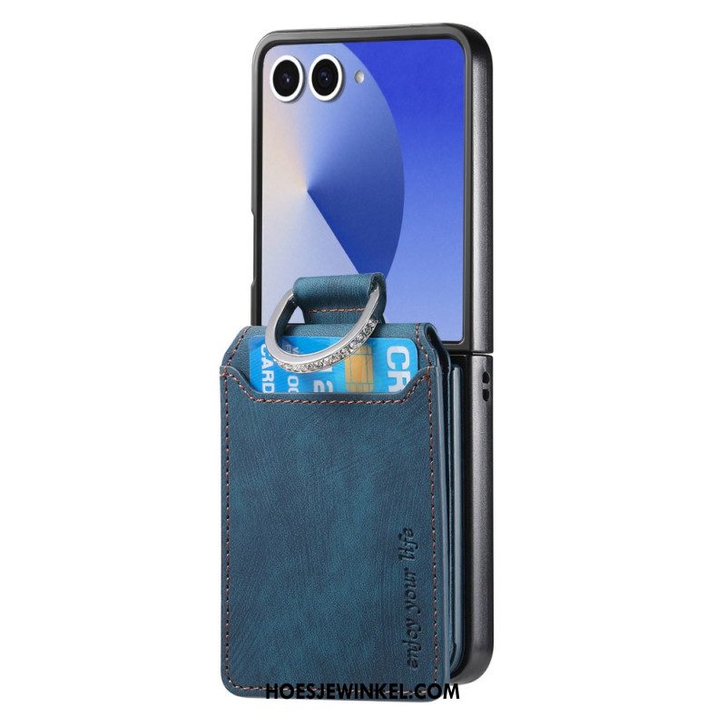 Hoesje Samsung Galaxy Z Flip 7 Kaarthouder En Houder Met Vintage-effect