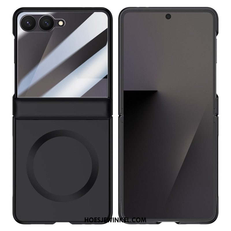 Hoesje Samsung Galaxy Z Flip 7 Magnetisch Met Metaaleffect Bescherming Hoesje
