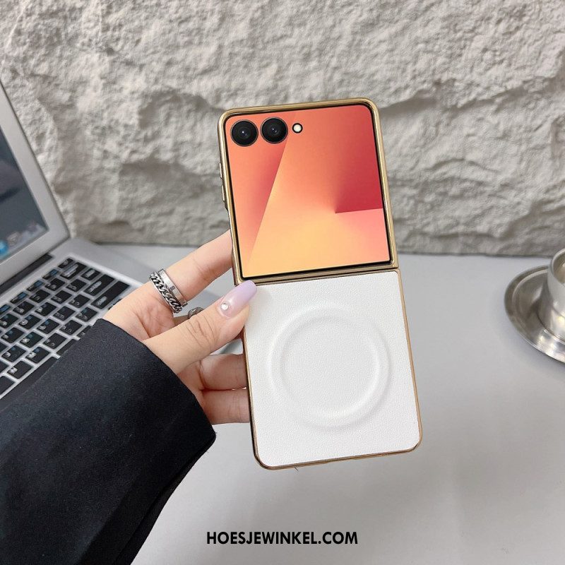 Hoesje Samsung Galaxy Z Flip 7 Magnetisch Nappa-oppervlak
