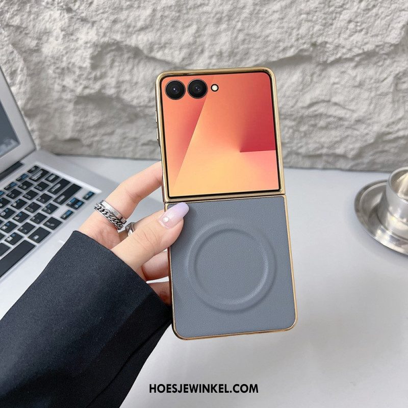 Hoesje Samsung Galaxy Z Flip 7 Magnetisch Nappa-oppervlak