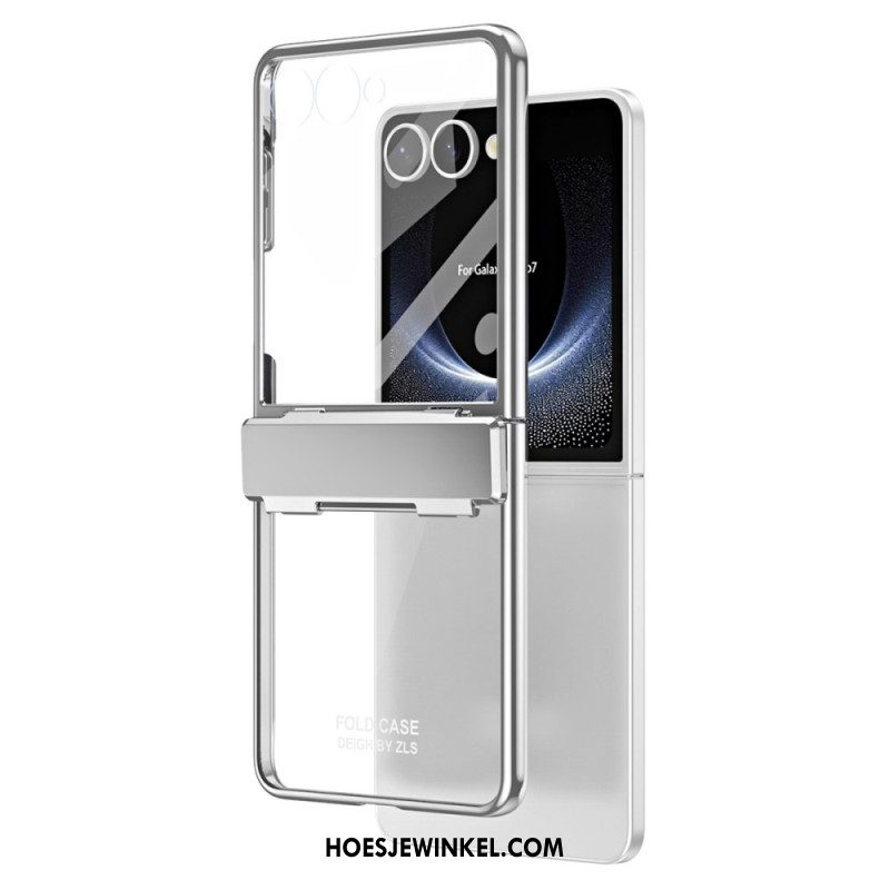 Hoesje Samsung Galaxy Z Flip 7 Metalen Rand Met Schermbeschermer Bescherming Hoesje