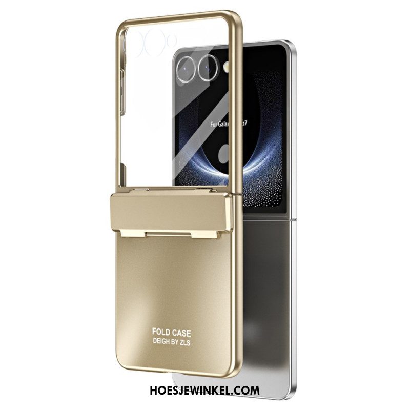 Hoesje Samsung Galaxy Z Flip 7 Metallic Effect Met Schermbeschermer