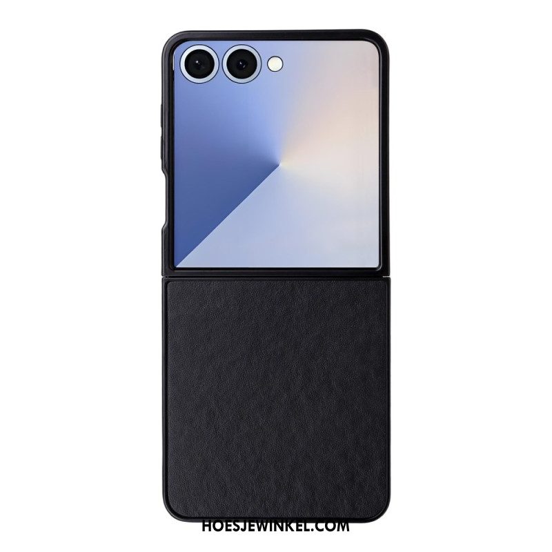 Hoesje Samsung Galaxy Z Flip 7 Monochroom Leer-effect