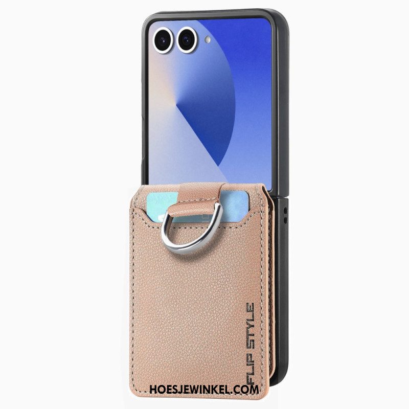 Hoesje Samsung Galaxy Z Flip 7 Premium Kaarthouder En Houder