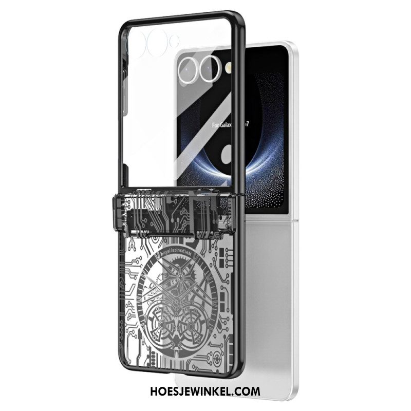 Hoesje Samsung Galaxy Z Flip 7 Premium Met Schermbeschermer Aan De Achterkant