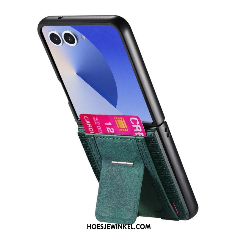 Hoesje Samsung Galaxy Z Flip 7 Retro Houder En Kaarthouder Bescherming Hoesje
