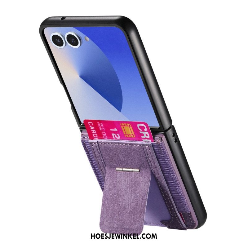 Hoesje Samsung Galaxy Z Flip 7 Retro Houder En Kaarthouder Bescherming Hoesje