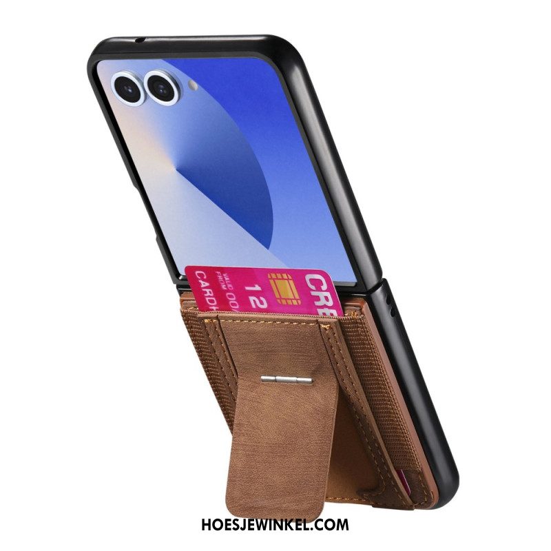 Hoesje Samsung Galaxy Z Flip 7 Retro Houder En Kaarthouder Bescherming Hoesje