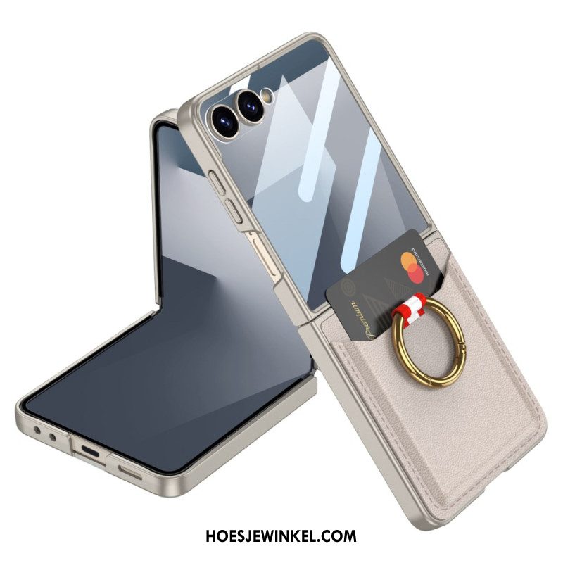 Hoesje Samsung Galaxy Z Flip 7 Ringhouder En Kaarthouder Bescherming Hoesje
