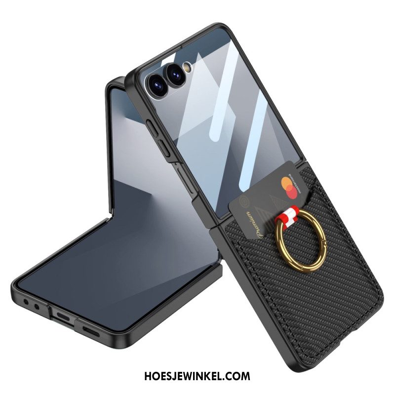 Hoesje Samsung Galaxy Z Flip 7 Ringhouder En Kaarthouder Bescherming Hoesje