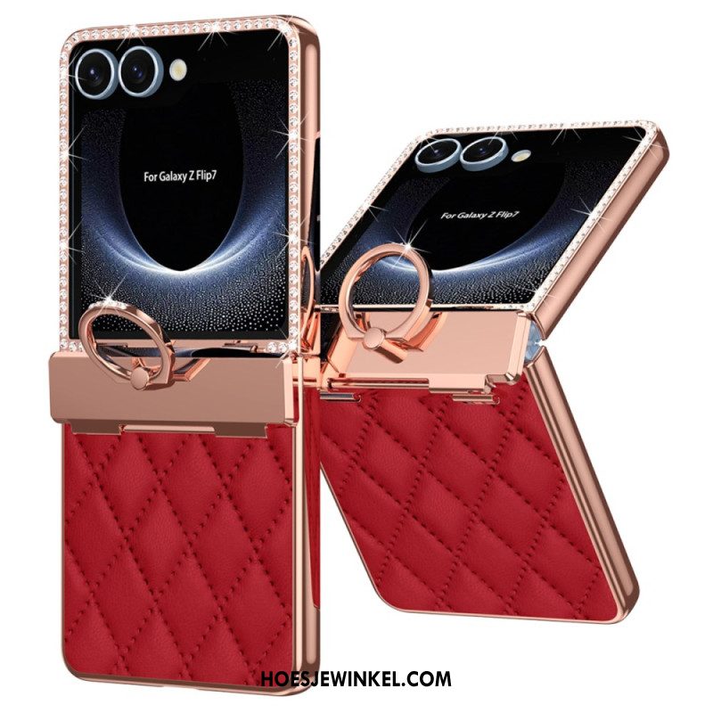 Hoesje Samsung Galaxy Z Flip 7 Ringhouder En Strassversiering