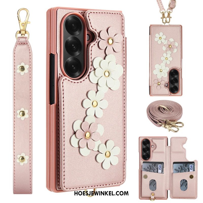 Hoesje Samsung Galaxy Z Fold 7 3d Bloemenkaarthouder En Standaard Bescherming Hoesje