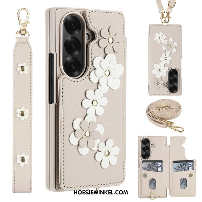 Hoesje Samsung Galaxy Z Fold 7 3d Bloemenkaarthouder En Standaard Bescherming Hoesje