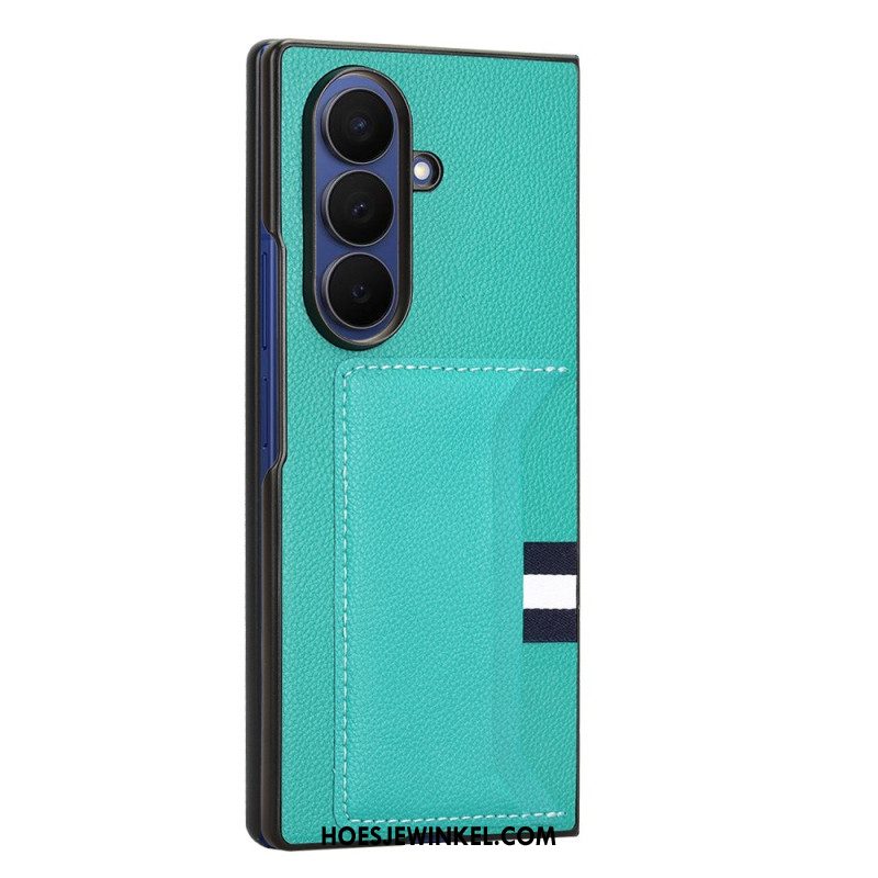 Hoesje Samsung Galaxy Z Fold 7 Lychee-textuur Met Kaarthouder