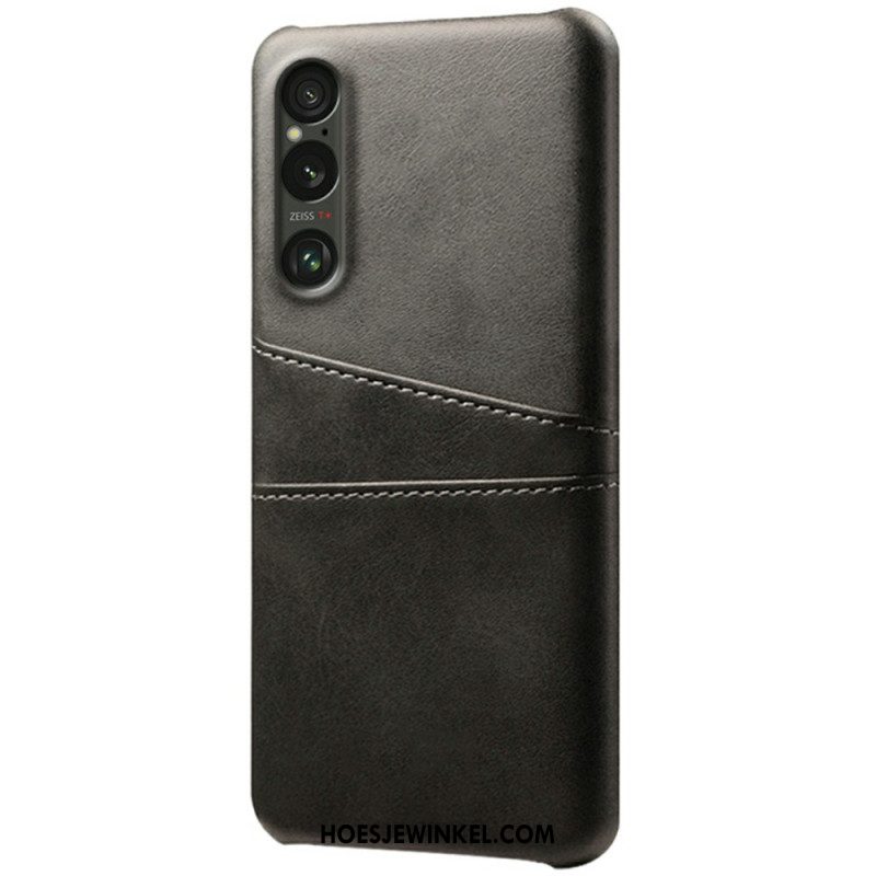 Hoesje Sony Xperia 1 Vii Kaarthouder Met Leerlook