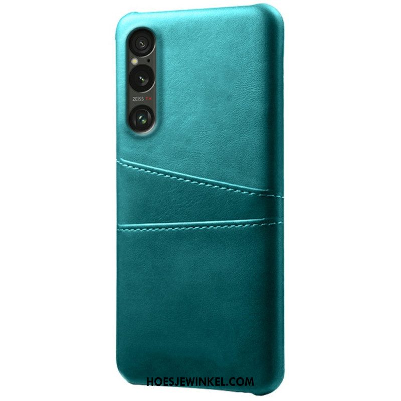 Hoesje Sony Xperia 1 Vii Kaarthouder Met Leerlook