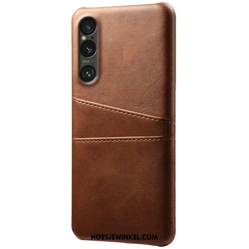 Hoesje Sony Xperia 1 Vii Kaarthouder Met Leerlook