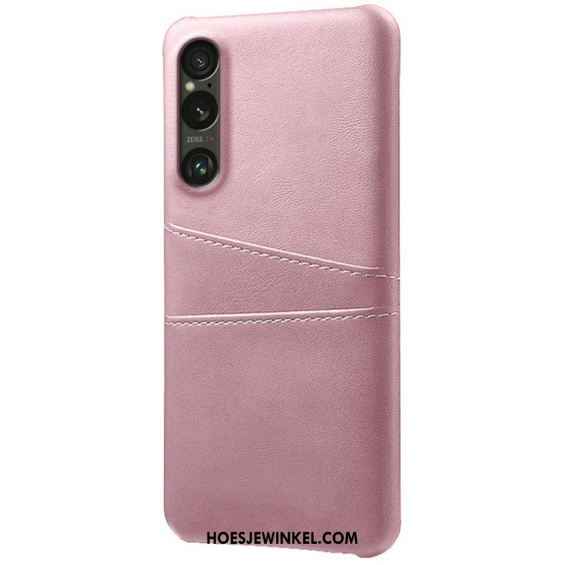 Hoesje Sony Xperia 1 Vii Kaarthouder Met Leerlook