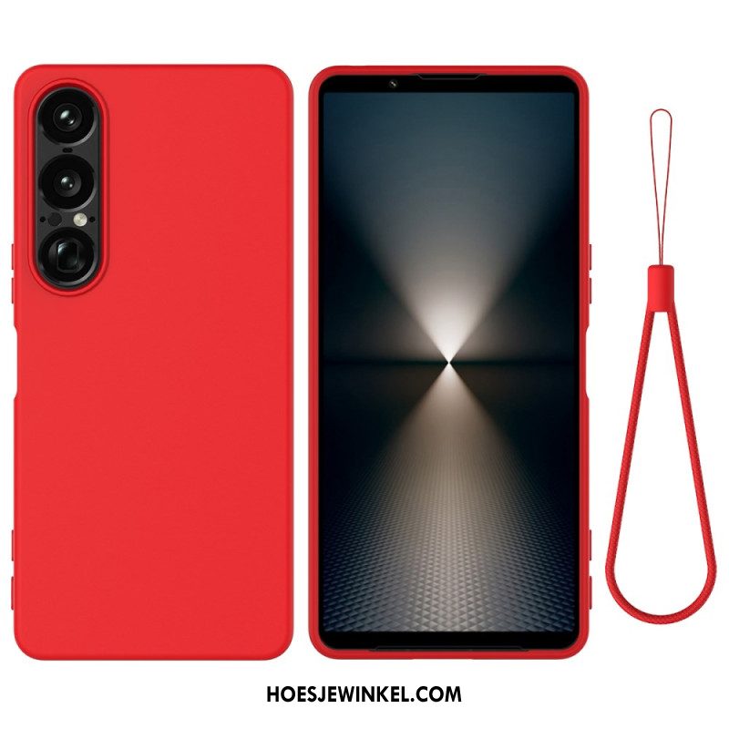Hoesje Sony Xperia 1 Vii Siliconen Met Koord