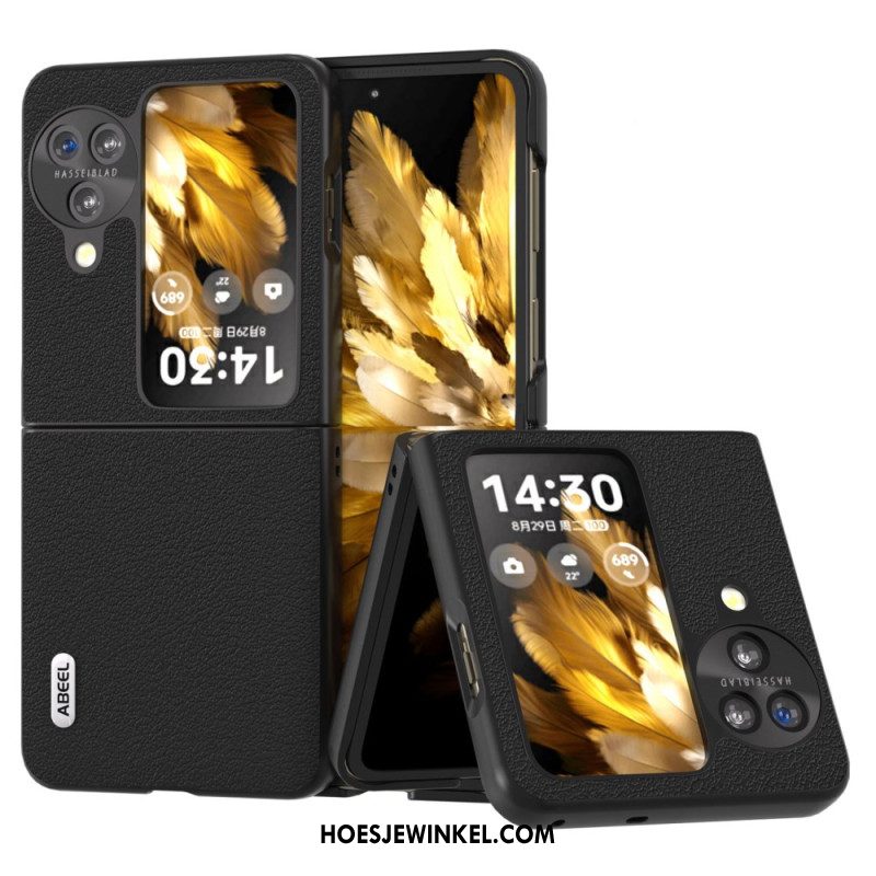 Hoesje Voor Oppo Find N3 Flip Abeel Getextureerd Leerstijl