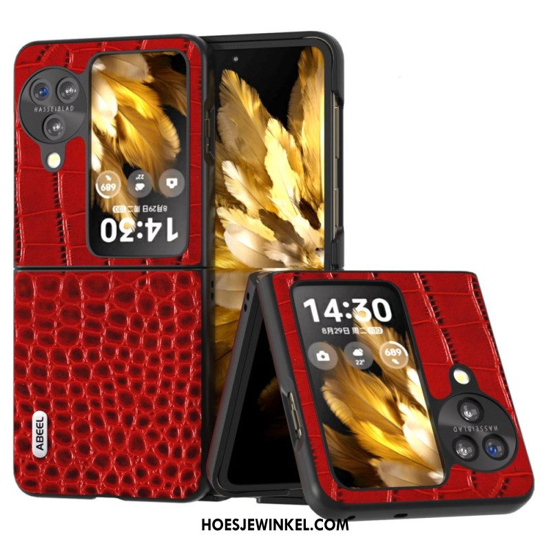 Hoesje Voor Oppo Find N3 Flip Krokodiltextuur