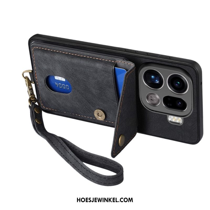 Hoesje Voor Oppo Find X9 Pro 5g Kaarthouder En Draagkoord
