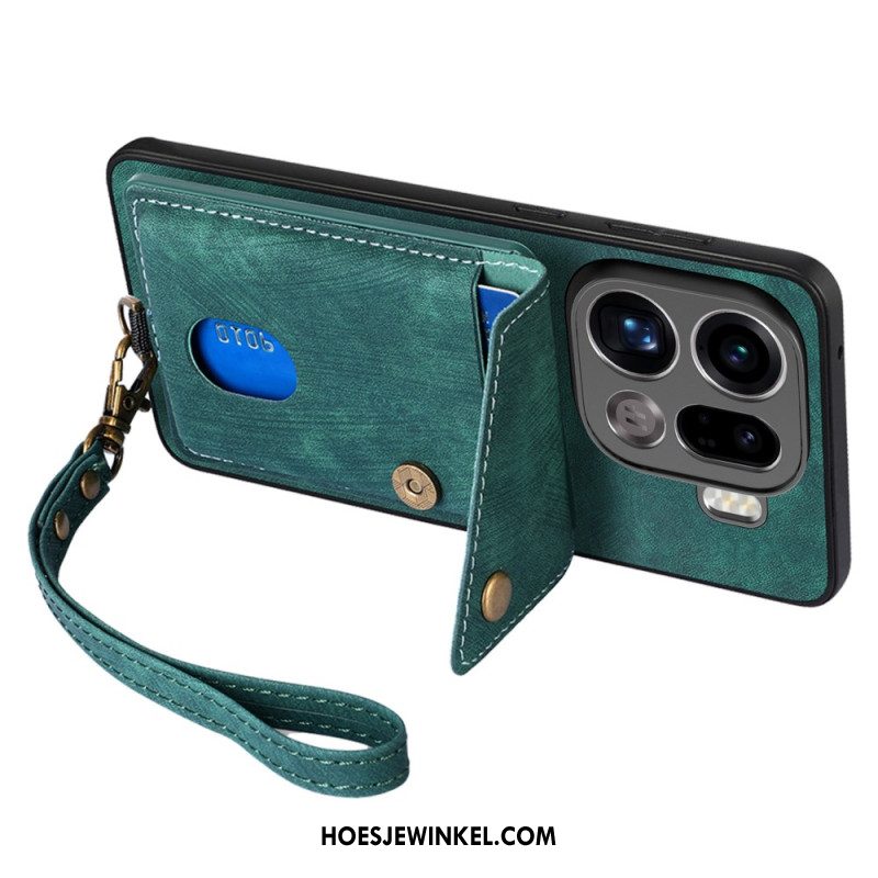 Hoesje Voor Oppo Find X9 Pro 5g Kaarthouder En Draagkoord