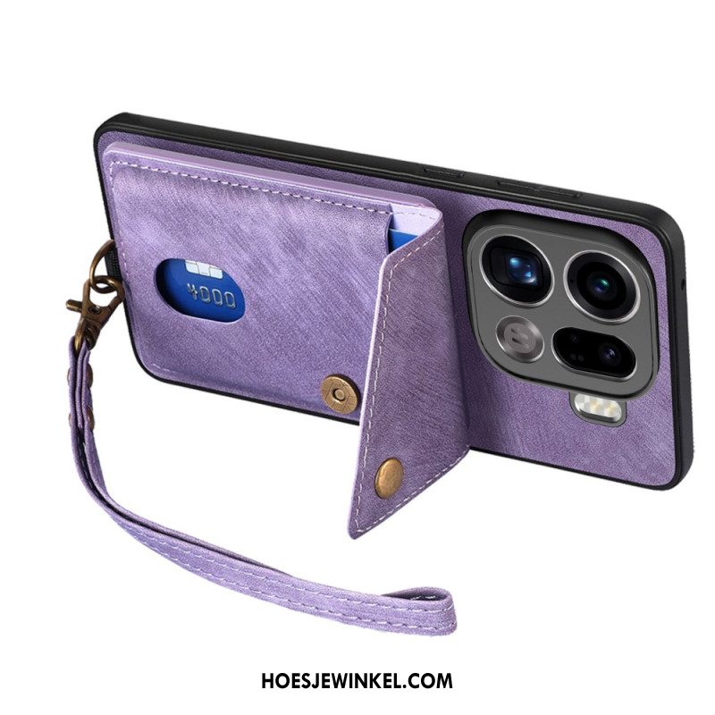 Hoesje Voor Oppo Find X9 Pro 5g Kaarthouder En Draagkoord