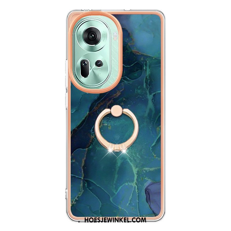 Hoesje Voor Oppo Reno 11 5g Marmeren Steunring