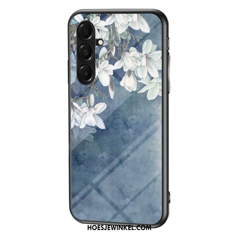 Hoesje Voor Samsung Galaxy A17 4g / 5g Bloemen Van Gehard Glas