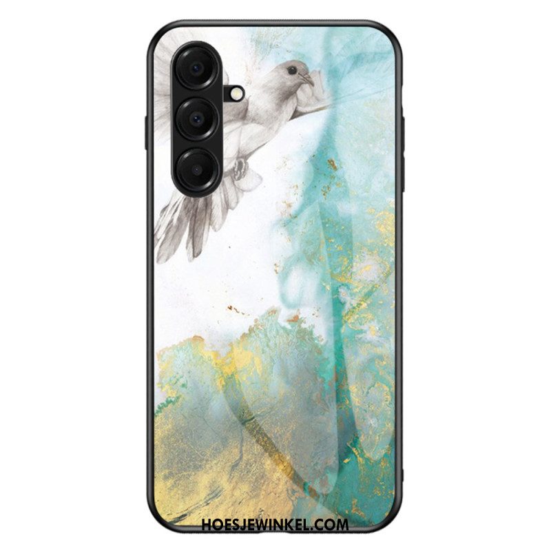 Hoesje Voor Samsung Galaxy A17 4g / 5g Gehard Glas Marmer