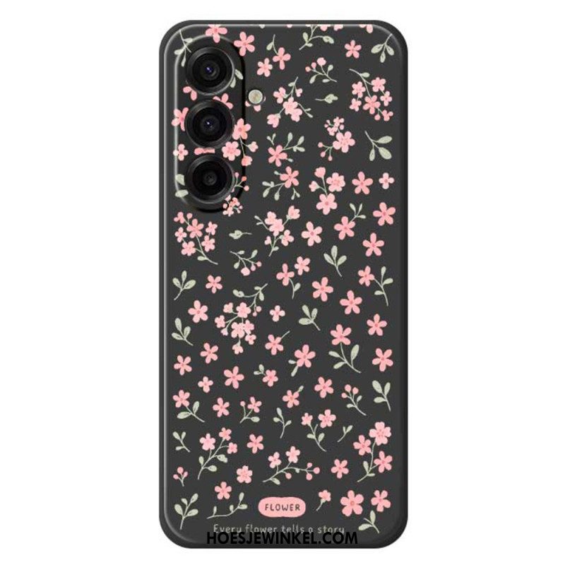 Hoesje Voor Samsung Galaxy A17 4g / 5g Roze Bloemen