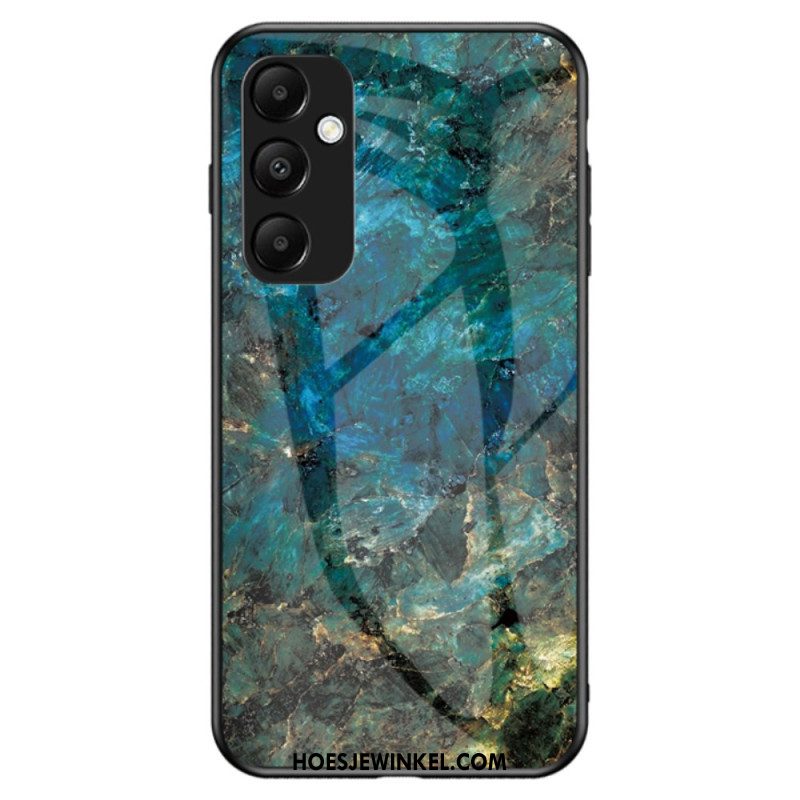 Hoesje Voor Samsung Galaxy A55 5g Marmerpatroon Gehard Glas