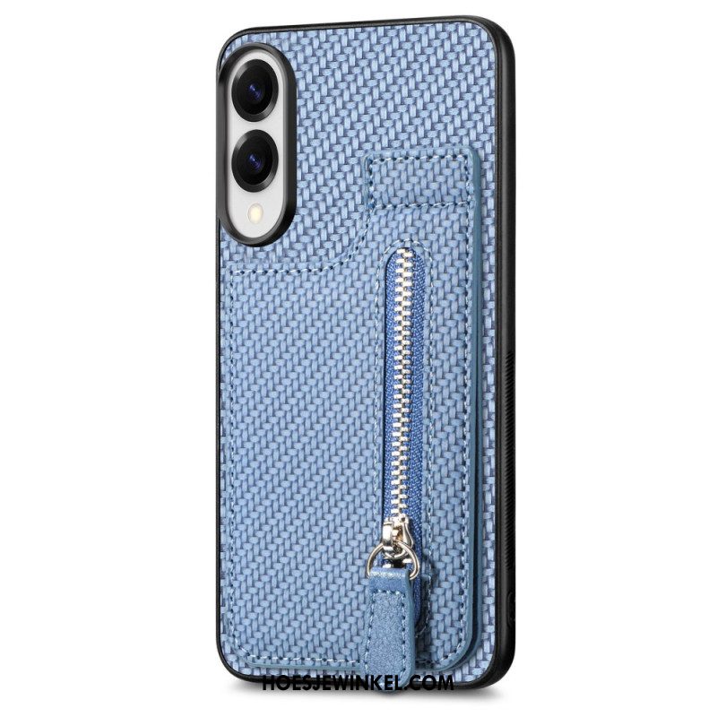 Hoesje Voor Samsung Galaxy S25 5g Edge Kaarthouder En Portemonnee Van Koolstofvezel