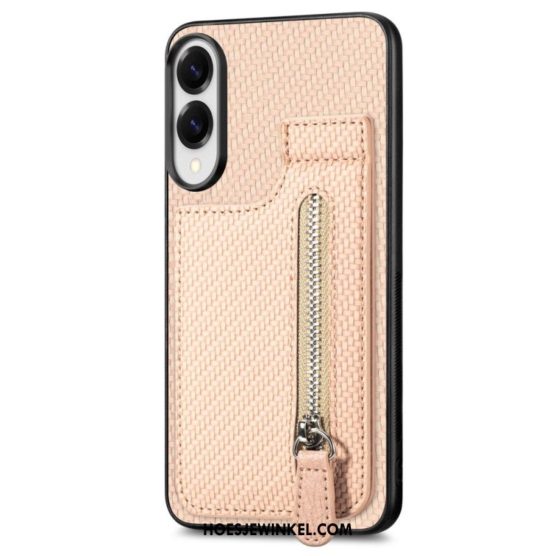 Hoesje Voor Samsung Galaxy S25 5g Edge Kaarthouder En Portemonnee Van Koolstofvezel