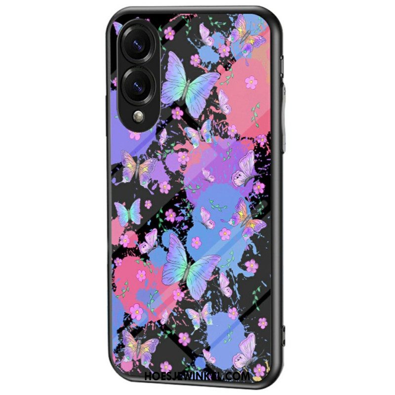 Hoesje Voor Samsung Galaxy S25 5g Edge Vlinder Van Gehard Glas
